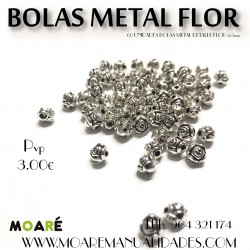BOLAS METAL FLOR 5MM 60 unidades