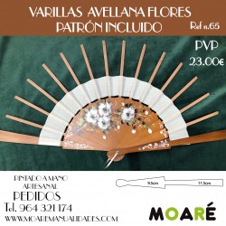 Varillas LISAS FLORES AVELLANA 9.5+11.5