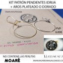 KIT PATRÓN PENDIENTES IDRIJA + AROS 