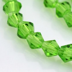 Cristal tallado Verde 4mm 120 unidades