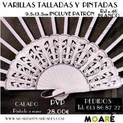 VARILLAS PULIDAS DECORADAS FLORES 9.5+13.5CM