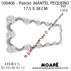 Patrón Mantel ENCAJE PEQUEÑO IDRIJA 100406 17,5 x 38 cm