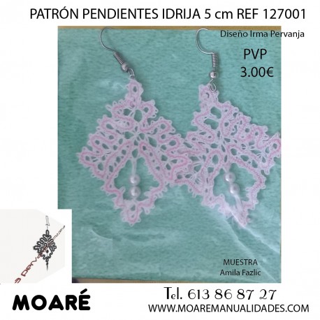 PATRÓN PENDIENTES IDRIJA 5 cm