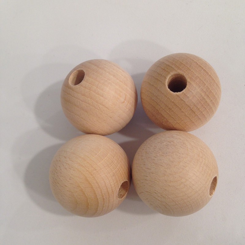 SUPVOX Bolas de madera naturales del arte de la bola 3pcs 3cm 