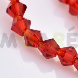 Cristal tallado Rojo Burdeos 4mm 118 unidades