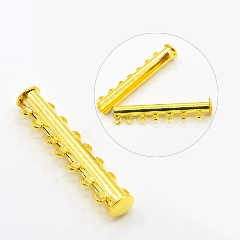 Cierre 7 vias 40 mm dorado magnético