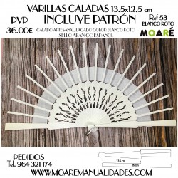 VARILLAS CALADAS 13.5x12.5 cm BLANCO ROTO