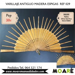 VARILLAJE ANTIGUO MADERA ESPIGAS REF 029